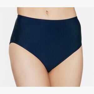 Miraclesuit Solid High Rise Bikini Swim Bottom | Sz 14, Midnight Blue NWT